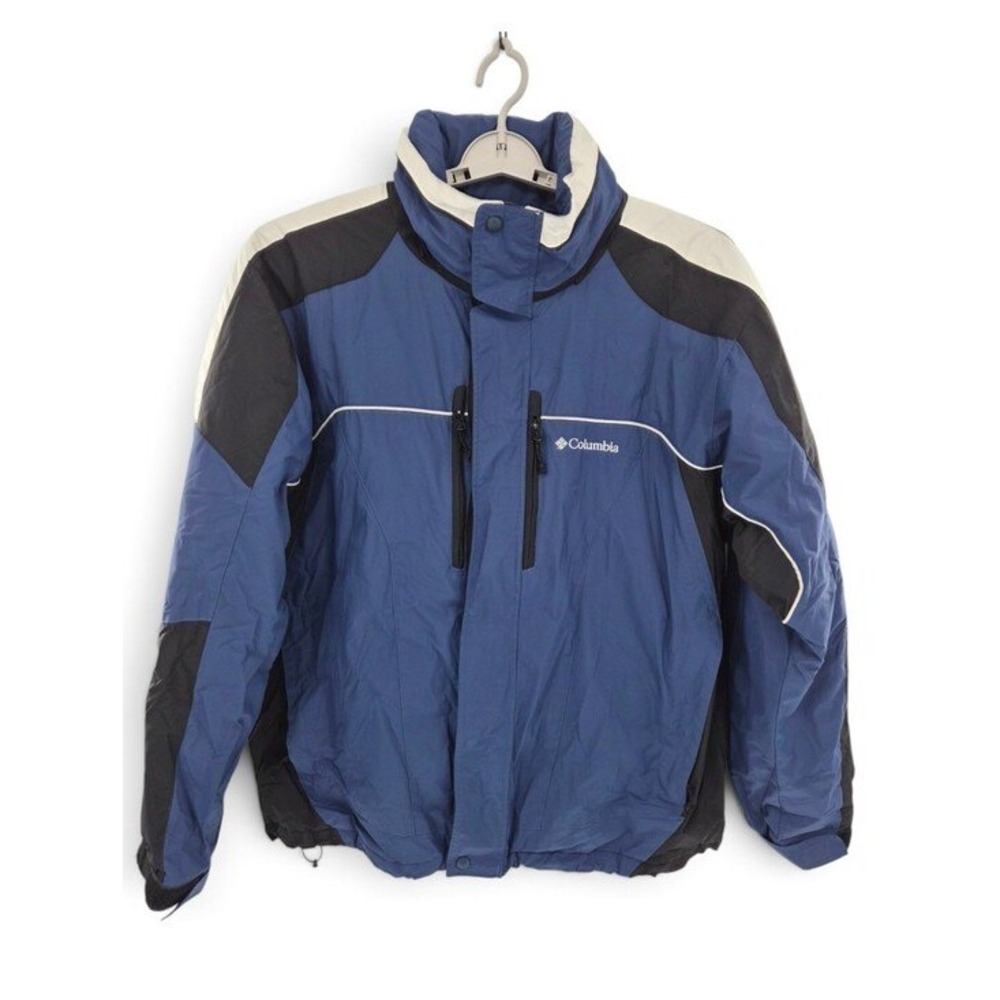 Vintage Columbia Jacket Men Size XL Blue Colorblock Hooded Insulated Ski Snow - Picture 5 of 14